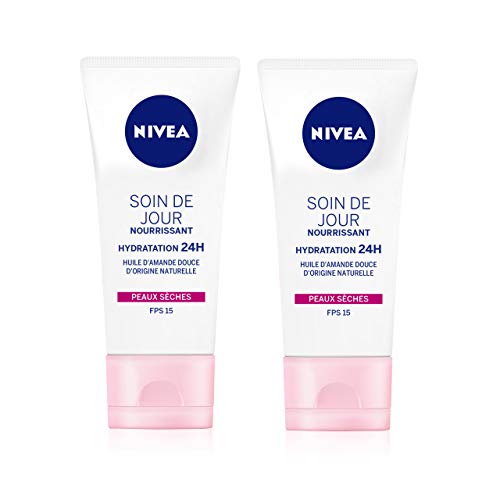 NIVEA Soin De Jour 24H Hydratant Nourrissant FPS15 (2 x