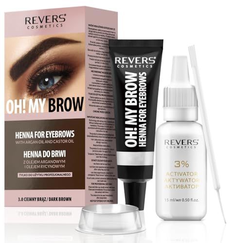 REVERS COSMETICS Teinture Sourcil Brun Foncé, Formule à base d'Huile