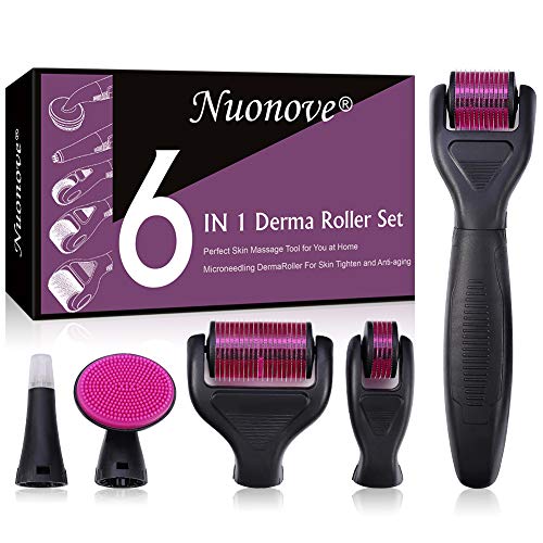 Dermaroller, Dermaroller Visage, Dermaroller Kit, 6 En 1 Micro Aiguilles