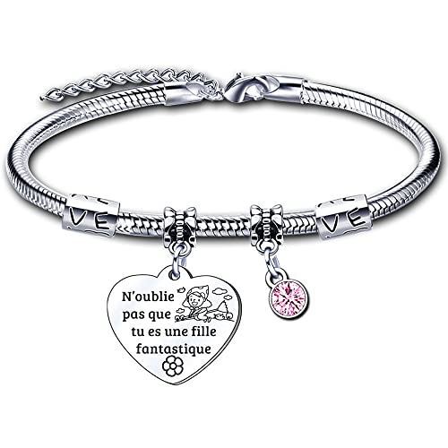 ZYMGUO Cadeau Fille Bracelet,"N’oublie pas que tu es une fille