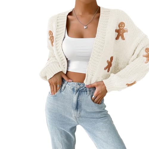 Gingerbread Cardigan Women, Gingerbread Cropped Cardigan Women, Gingerbread Sweater Women